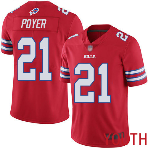 Youth Buffalo Bills 21 Jordan Poyer Limited Red Rush Vapor Untouchable NFL Jersey